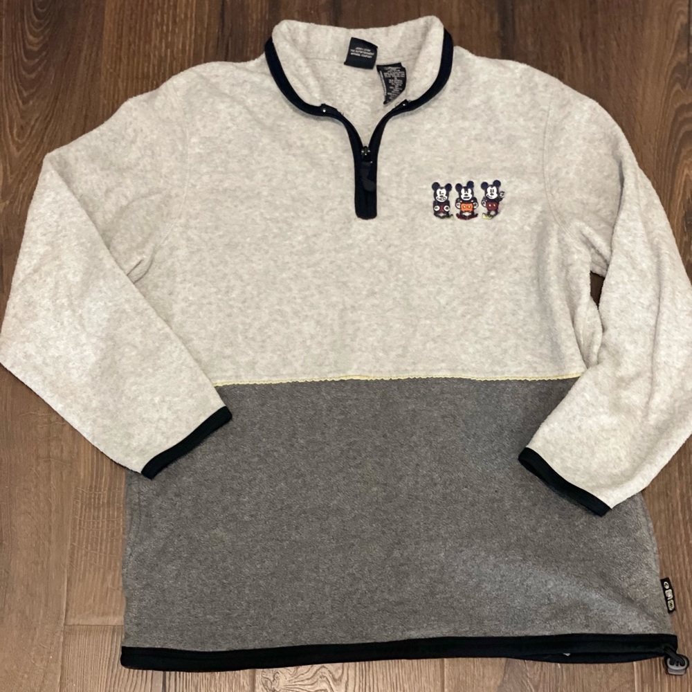 Vintage Disney Mickey Mouse 3/4 Zip Pullover Fleece